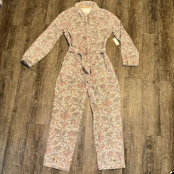 Anthropologie Pink Paisley Jumpsuit - Picture 3 of 3